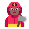 Firefighter: Medium-Dark Skin Tone Emoji 🧑🏾‍🚒 image - Microsoft Classic 2D style