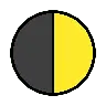 First Quarter Moon Emoji 🌓 image - OpenMoji style