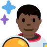 Man Astronaut: Dark Skin Tone Emoji 👨🏿‍🚀 image - Twitter / X (Twemoji) style