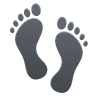 Emoji Lábnyomok 👣 image - Huawei Harmony OS style