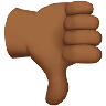 Thumbs Down: Medium-Dark Skin Tone Emoji 👎🏾 image - Apple style