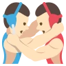 People Wrestling: Light Skin Tone Emoji 🤼🏻 image - EmojiTwo style