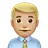 Man Office Worker: Medium-Light Skin Tone