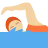 Person Swimming: Medium-Light Skin Tone Emoji 🏊🏼 image - Twitter / X (Twemoji) style