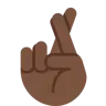 Crossed Fingers: Dark Skin Tone Emoji 🤞🏿 image - Twitter / X (Twemoji) style