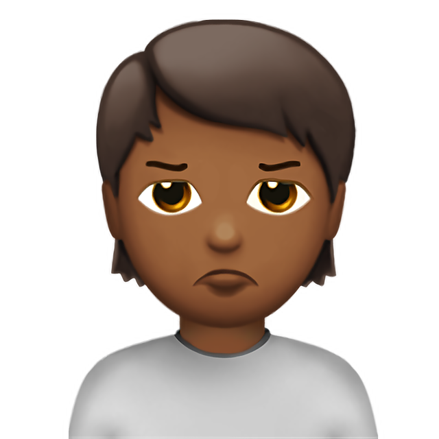 Person Pouting: Medium-Dark Skin Tone