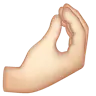 Pinched Fingers: Light Skin Tone Emoji 🤌🏻 image - WhatsApp style