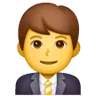 Man Office Worker Emoji 👨‍💼 image - Samsung style