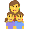 Family: Woman, Girl, Boy Emoji 👩‍👧‍👦 image - Skype style