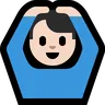 Man Gesturing Ok: Light Skin Tone Emoji 🙆🏻‍♂️ image - Microsoft Windows 10 Segoe UI Emoji style