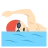 Person Swimming: Light Skin Tone
