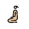 Woman Kneeling: Medium-Light Skin Tone Emoji 🧎🏼‍♀️ image - OpenMoji style