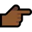 Backhand Index Pointing Right: Medium-Dark Skin Tone