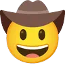 Cowboy Hat Face Emoji 🤠 image - Google Noto Color Animated style