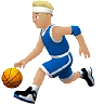 Man Bouncing Ball: Medium-Light Skin Tone Emoji ⛹🏼‍♂️ image - Apple style