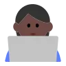 Technologist: Dark Skin Tone Emoji 🧑🏿‍💻 image - Tossface style