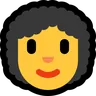 Woman: Curly Hair Emoji 👩‍🦱 image - Microsoft Windows 10 Segoe UI Emoji style