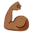 Flexed Biceps: Medium-Dark Skin Tone