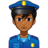 Man Police Officer: Medium-Dark Skin Tone