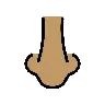 Nose: Medium Skin Tone Emoji 👃🏽 image - OpenMoji style
