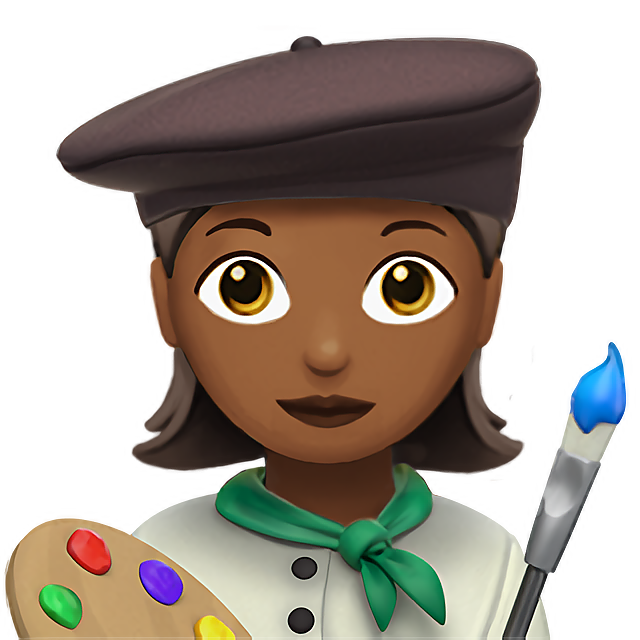 Woman Artist: Medium-Dark Skin Tone