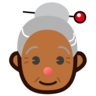Old Woman: Medium-Dark Skin Tone Emoji 👵🏾 image - Emojidex style