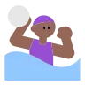 Woman Playing Water Polo: Medium-Dark Skin Tone Emoji 🤽🏾‍♀️ image - Tossface style