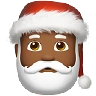 Santa Claus: Medium-Dark Skin Tone Emoji 🎅🏾 image - Apple style