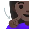 Deaf Woman: Dark Skin Tone Emoji 🧏🏿‍♀️ image - Google Noto Color style