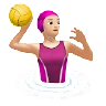 Woman Playing Water Polo: Light Skin Tone Emoji 🤽🏻‍♀️ image - Apple style