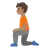 Person Kneeling: Medium Skin Tone