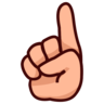 Index Pointing Up: Medium-Light Skin Tone Emoji ☝🏼 image - Emojidex style