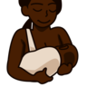 Breast-Feeding: Dark Skin Tone Emoji 🤱🏿 image - Emojidex style