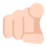 Index Pointing At The Viewer: Light Skin Tone Emoji 🫵🏻 image - Microsoft Classic 2D style