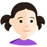 Girl: Light Skin Tone Emoji 👧🏻 image - Facebook Messenger (2016) style