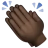 Clapping Hands: Dark Skin Tone Emoji 👏🏿 image - WhatsApp style
