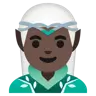 Man Elf: Dark Skin Tone Emoji 🧝🏿‍♂️ image - Google Noto Color style