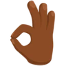 Ok Hand: Medium-Dark Skin Tone Emoji 👌🏾 image - Facebook Messenger (2016) style