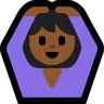 Person Gesturing Ok: Medium-Dark Skin Tone Emoji 🙆🏾 image - Microsoft Windows 10 Segoe UI Emoji style
