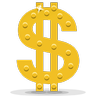 Signo de dólar pesado Emoji 💲 image - Skype style