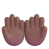 Palms Up Together: Medium-Dark Skin Tone Emoji 🤲🏾 image - Microsoft 3D Fluent style