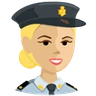 Police Officer: Medium-Light Skin Tone Emoji 👮🏼 image - Facebook Messenger (2016) style