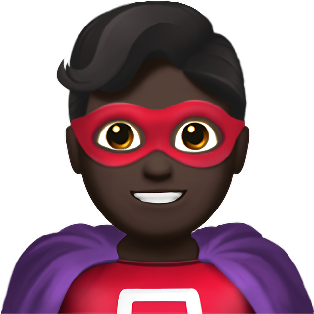 Man Superhero: Dark Skin Tone