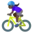 Woman Biking: Dark Skin Tone