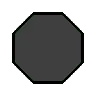 Horizontal Black Octagon ⯃ image - OpenMoji style