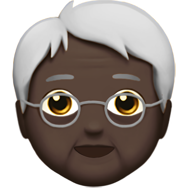Older Person: Dark Skin Tone