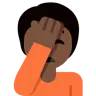 Person Facepalming: Dark Skin Tone Emoji 🤦🏿 image - Twitter / X (Twemoji) style