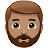 Man: Medium Skin Tone, Beard