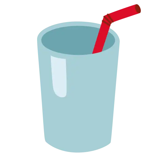 Vaso con pajita