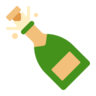 Botella con picado de corcho Emoji 🍾 image - Microsoft Classic 2D style